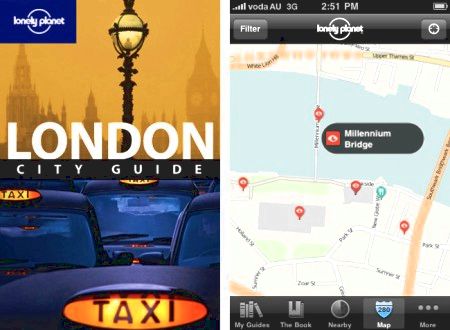 London, Lonely Planet Apple iPhone App, travel guide